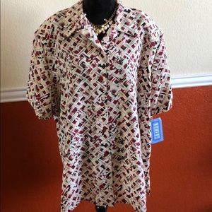 Modern Essentials Vintage Style Blouse NWT
